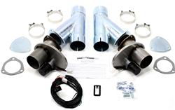 Doug's Headers Dual 3.0 Inch Electric Exhaust Cutout Kit - Click Image to Close